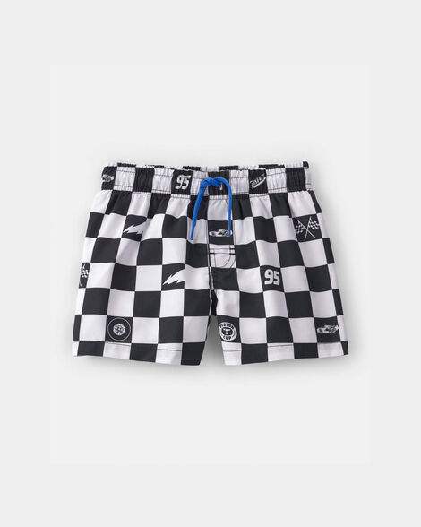 Toddler Boy ©Disney/Pixar Cars Swim Trunks - Black/White_0