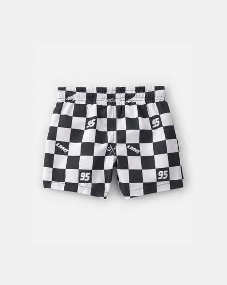 Toddler Boy ©Disney/Pixar Cars Swim Trunks - Black/White_1