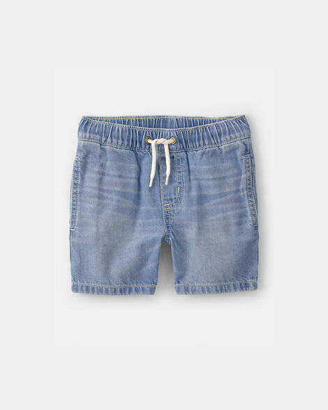 Toddler Boy Denim Drawstring Shorts - Light Wash_0