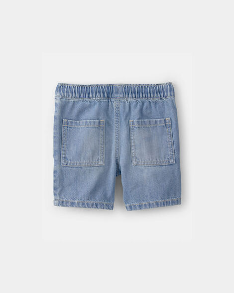 Toddler Boy Denim Drawstring Shorts - Light Wash_1