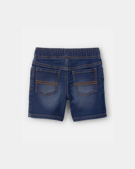 Toddler Boy Denim Drawstring Shorts - Dark Wash_1
