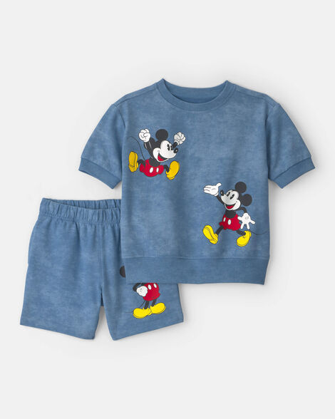 Toddler Boy 2-Piece ©Disney Mickey French Terry Top & Short Set_0