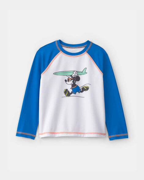 Toddler Boy Disney© Mickey Mouse Long-Sleeve Rashguard - Blue/White_0