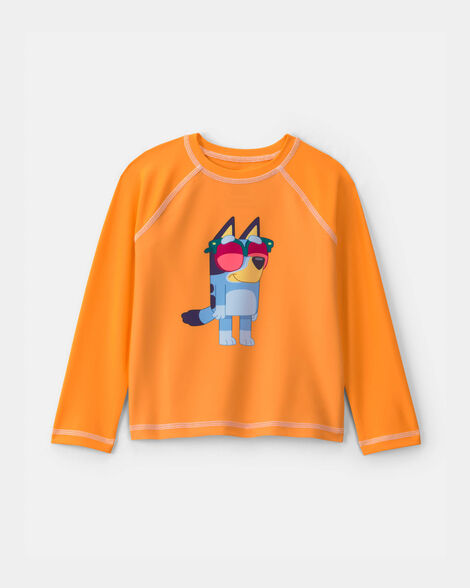 Toddler Boy Bluey™ Rashguard - Orange_0