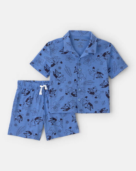 Toddler Boy 2-Piece Bluey™ Top & Short Set - Blue_0