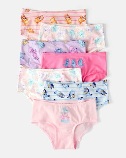 Toddler Girl 7-Pack Bluey Brief Stretch Cotton Underwear