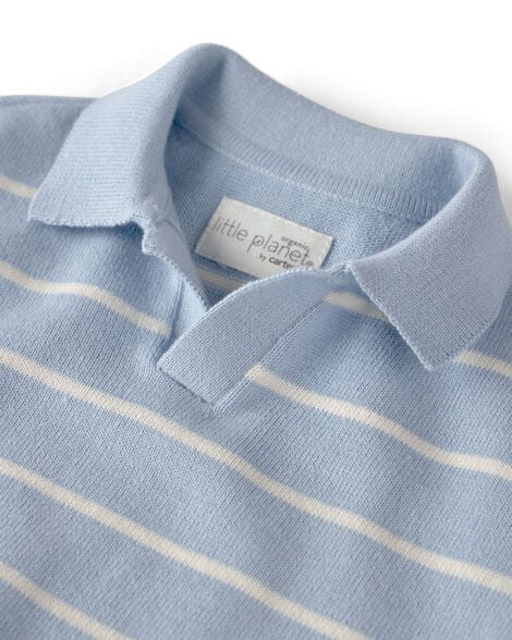 Baby Boy 2-Piece Organic Cotton Top & Short Set in Stripes_1