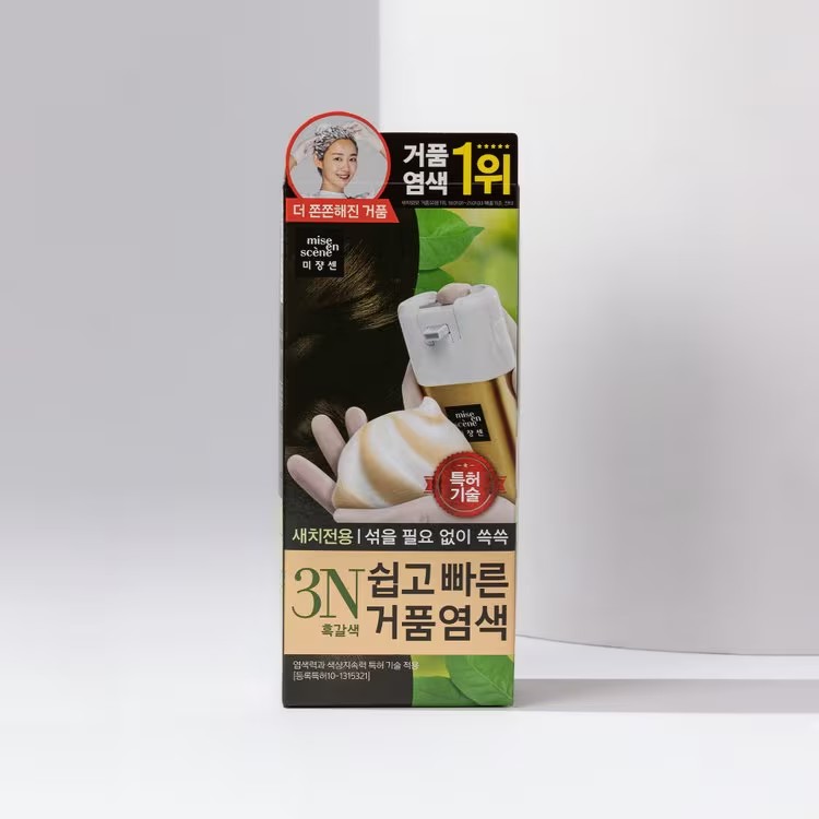 MISE-EN-SCENE EASY & FAST BUBBLE DYE 3N BLACK BROWN_0