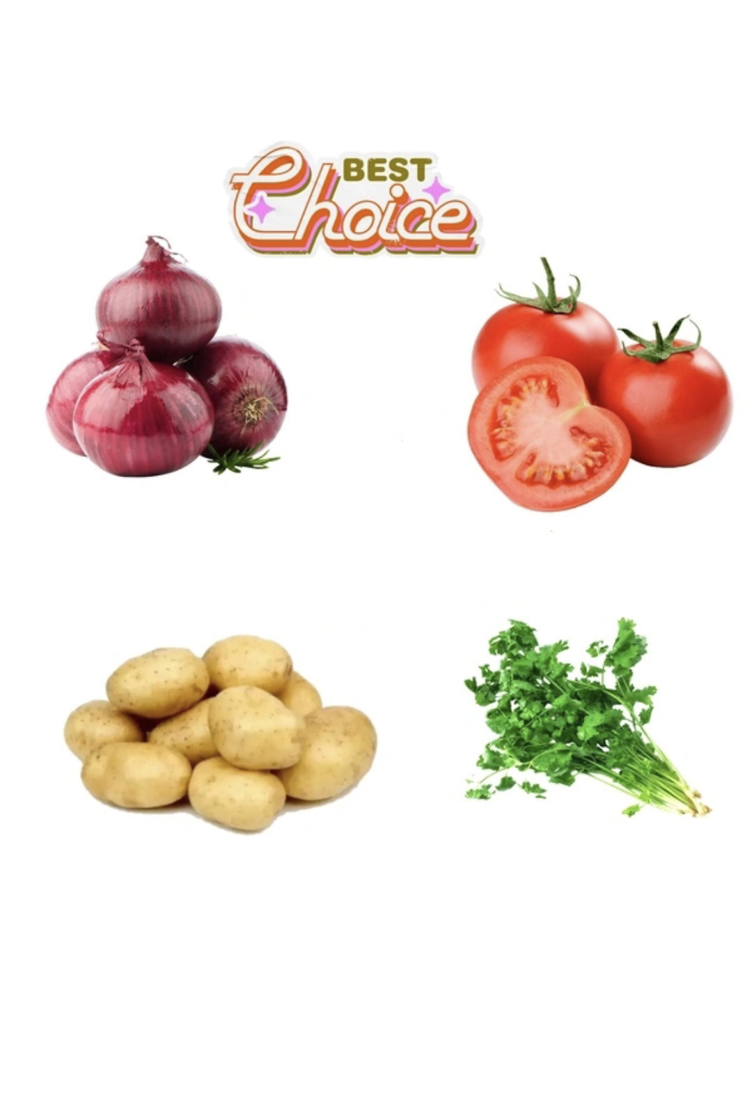 Veggie bundle (1kg onion, 1kg tomato, 1kg potatoes + 2bunch dhania)_0