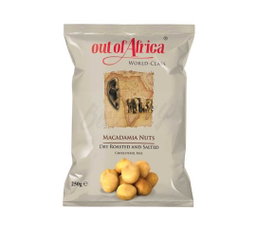 Out of africa macadamia kernels dry roasted and salted 250g