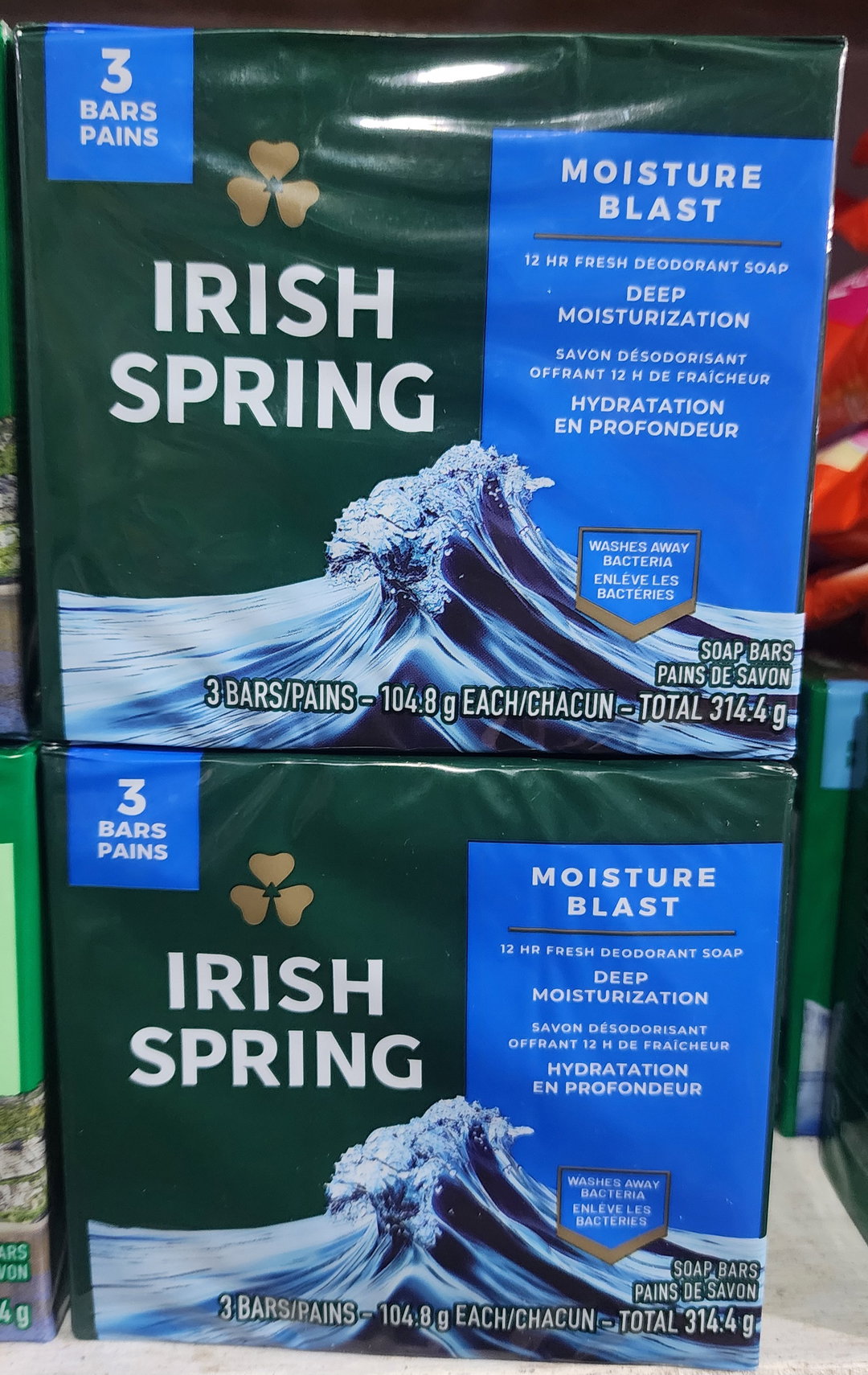 Irish spring moisture blast soap (3 bar per pk )