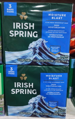 Irish spring moisture blast soap (3 bar per pk )