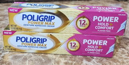 Poligrip power max denture adhesive cream 2.2 oz
