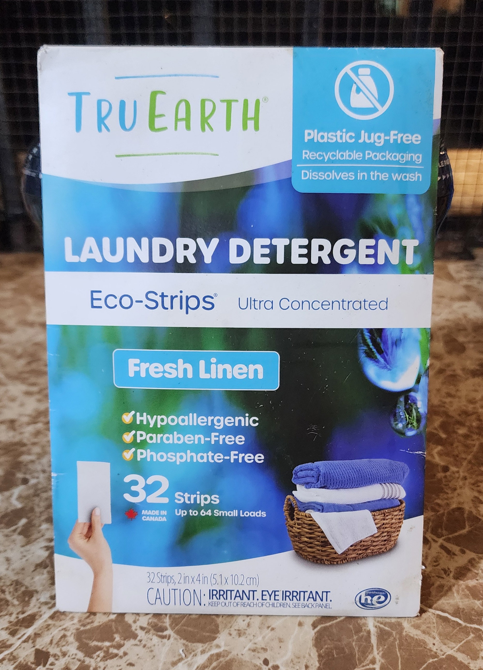 Truth Earth laundry detergent Eco- strips fresh linen 32 straps per pk_0