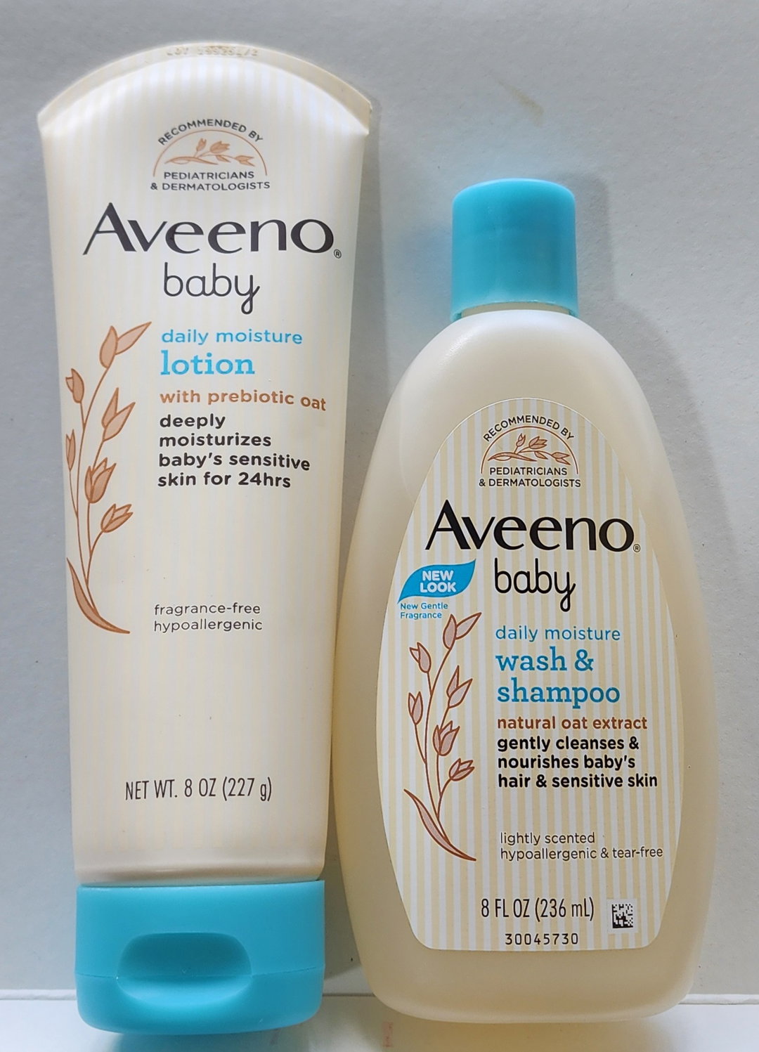 Aveeno baby daily moisture wash&shampoo +lotion combo