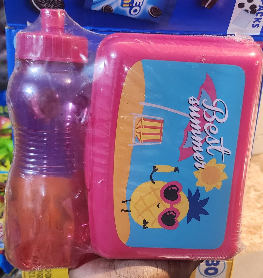 Best summer bowl&bottle 2 piece set (pink)