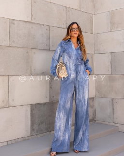CONJUNTO AMIRA GRIS / AZUL