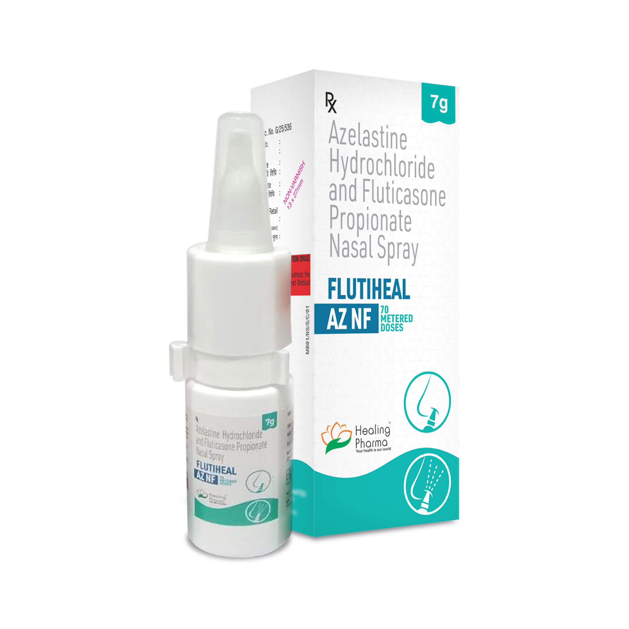 Azelastine Hydrochloride 0.14% W/W + Fluticasone Propionate 0.05% W/W Nasal Spray 0.14% Inhaler