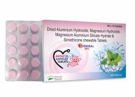 Aluminium Hydroxide + Magnesium Hydroxide + Magnesium Aluminium Salicilate Hydrate + Simethicone Tablets 300 Mg Tablet_0