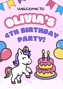 Customize Birthday Foam Board Poster Welcome Sign