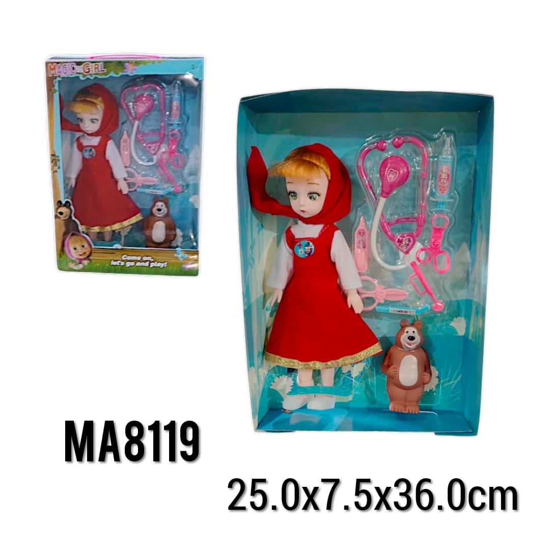 12"DOLL MASHA DOCTOR (SOFT BODY) W/MUSIC