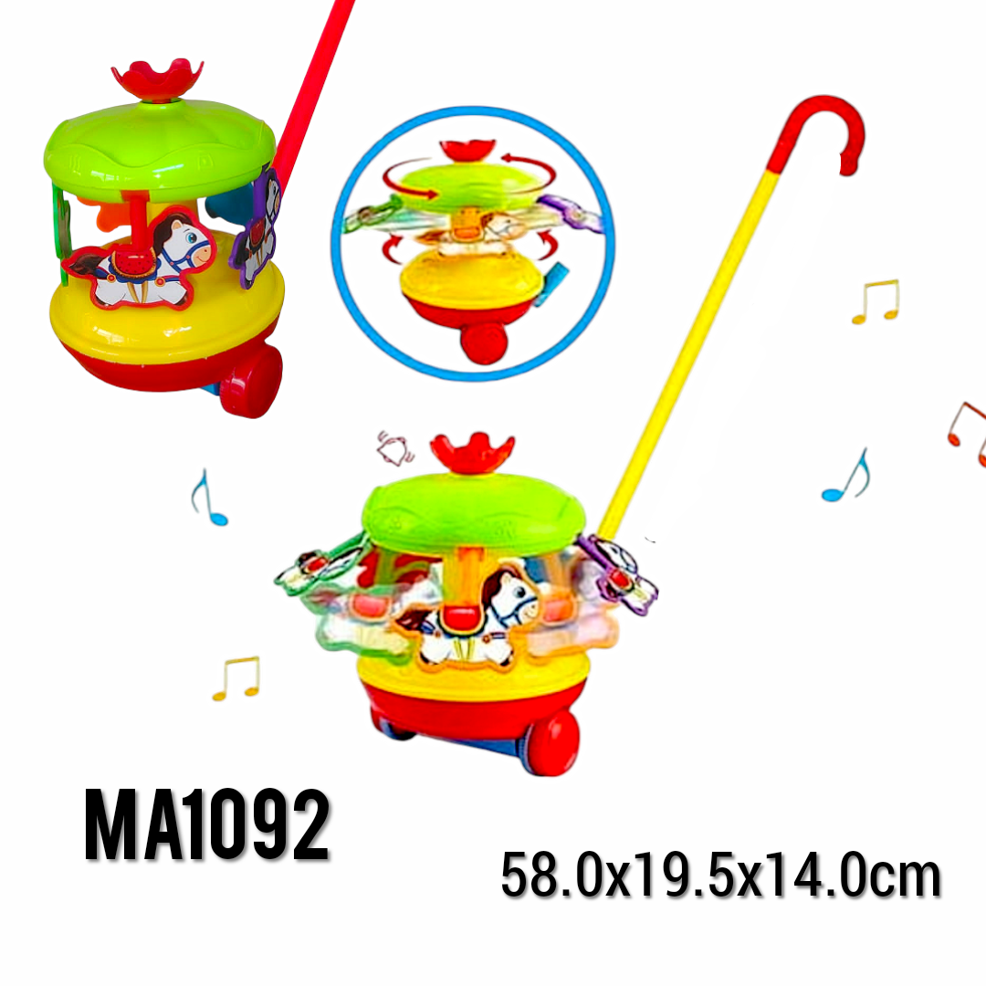 PUSHING TOY MERRY-GO W/MUSIC
