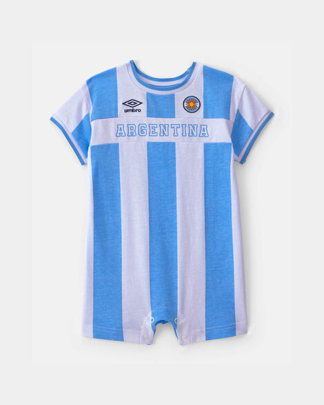 Baby Umbro Argentina Soccer Romper - Light Blue/White_0