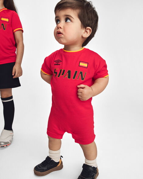 Baby Umbro Spain Soccer Romper - Red_3