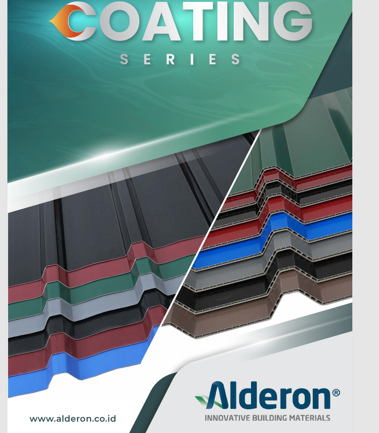 Atap Alderon coating warna upvc