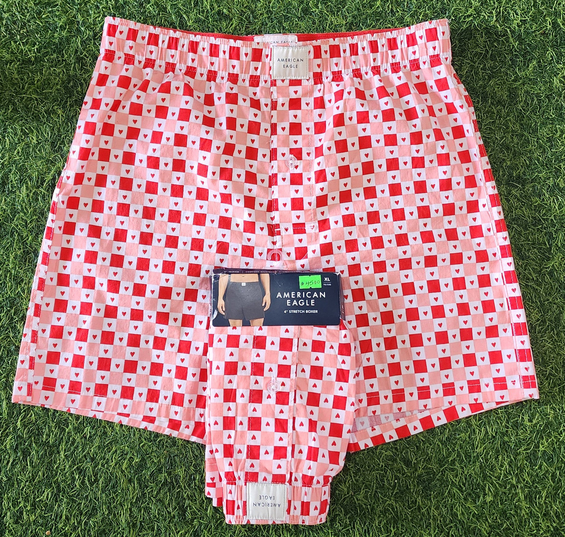 American Eagle men red hearts ❤️ boxer_0