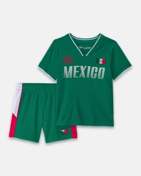 Toddler/Kids 2-Piece Umbro Mexico Soccer Jersey & Short Set_0