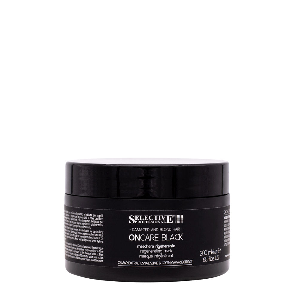 Selective Professional On Care Black Mask 200ml - maschera rigenerante capelli biondi_0