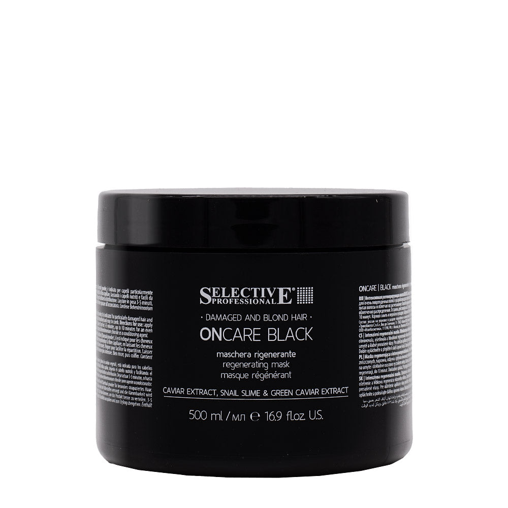 Selective Professional On Care Black Mask 500ml - maschera rigenerante capelli biondi_0