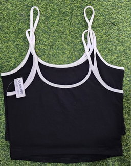 Oldnavy female crop top black& white 