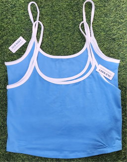Oldnavy female crop top blue & white 
