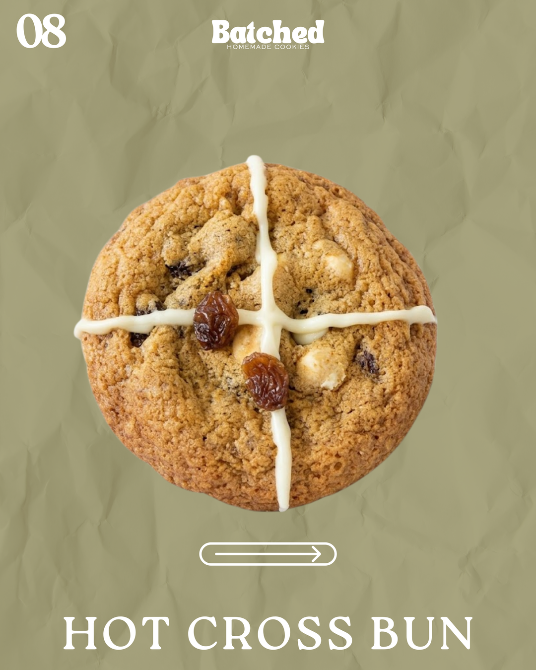 Hot Cross Bun Limited Edition (10 Cookies) 