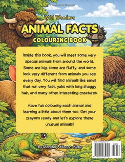 Wild Wonders Animal Facts Colouring Book