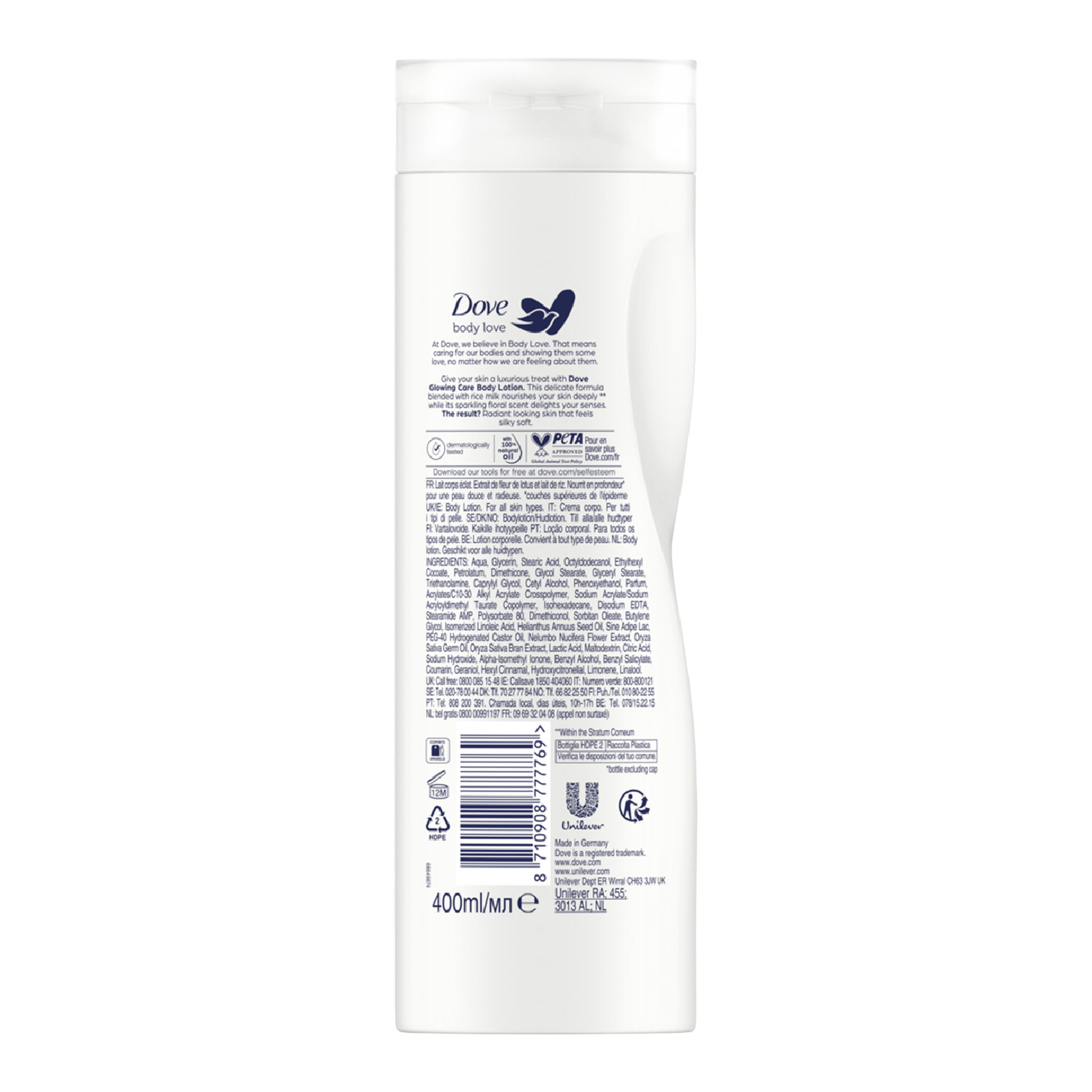Dove Body Lotion Glowing Care with Lotus and Rice Milk - 400ml_2
