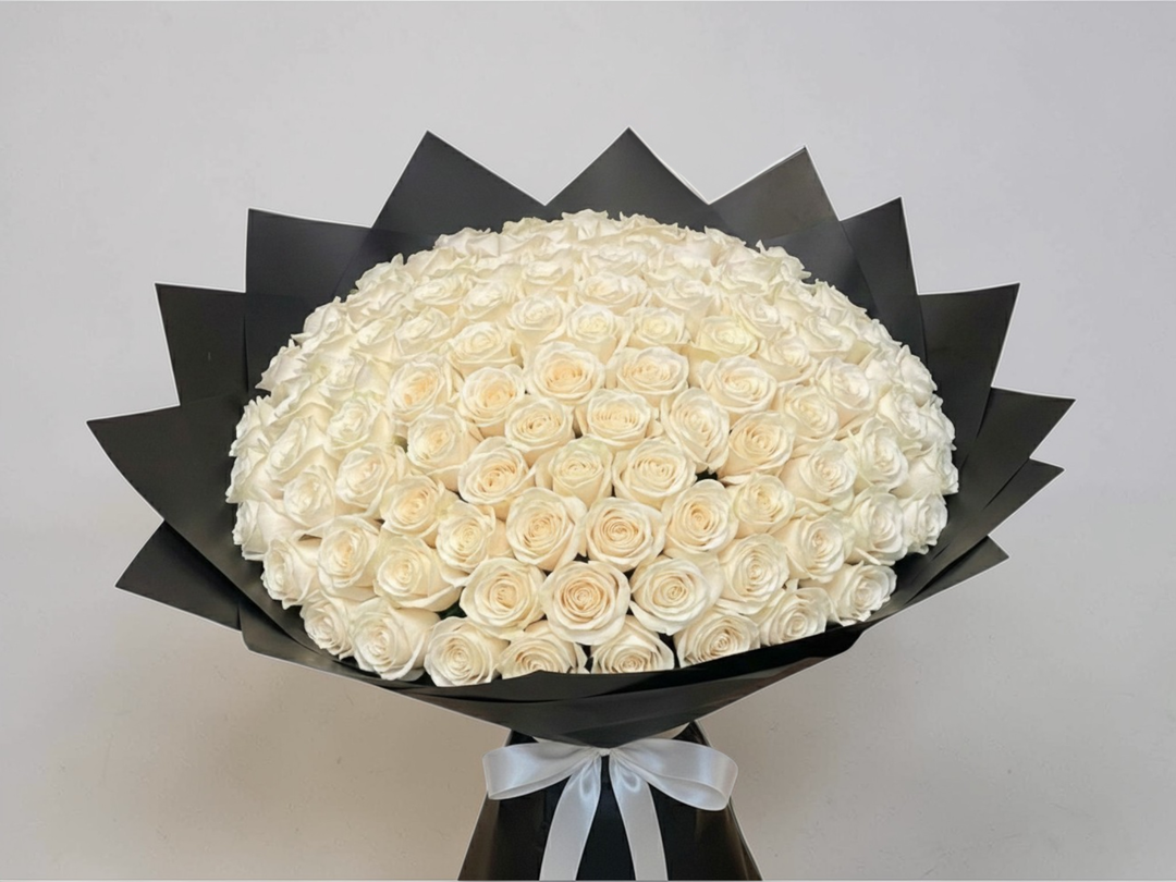 100 White Roses