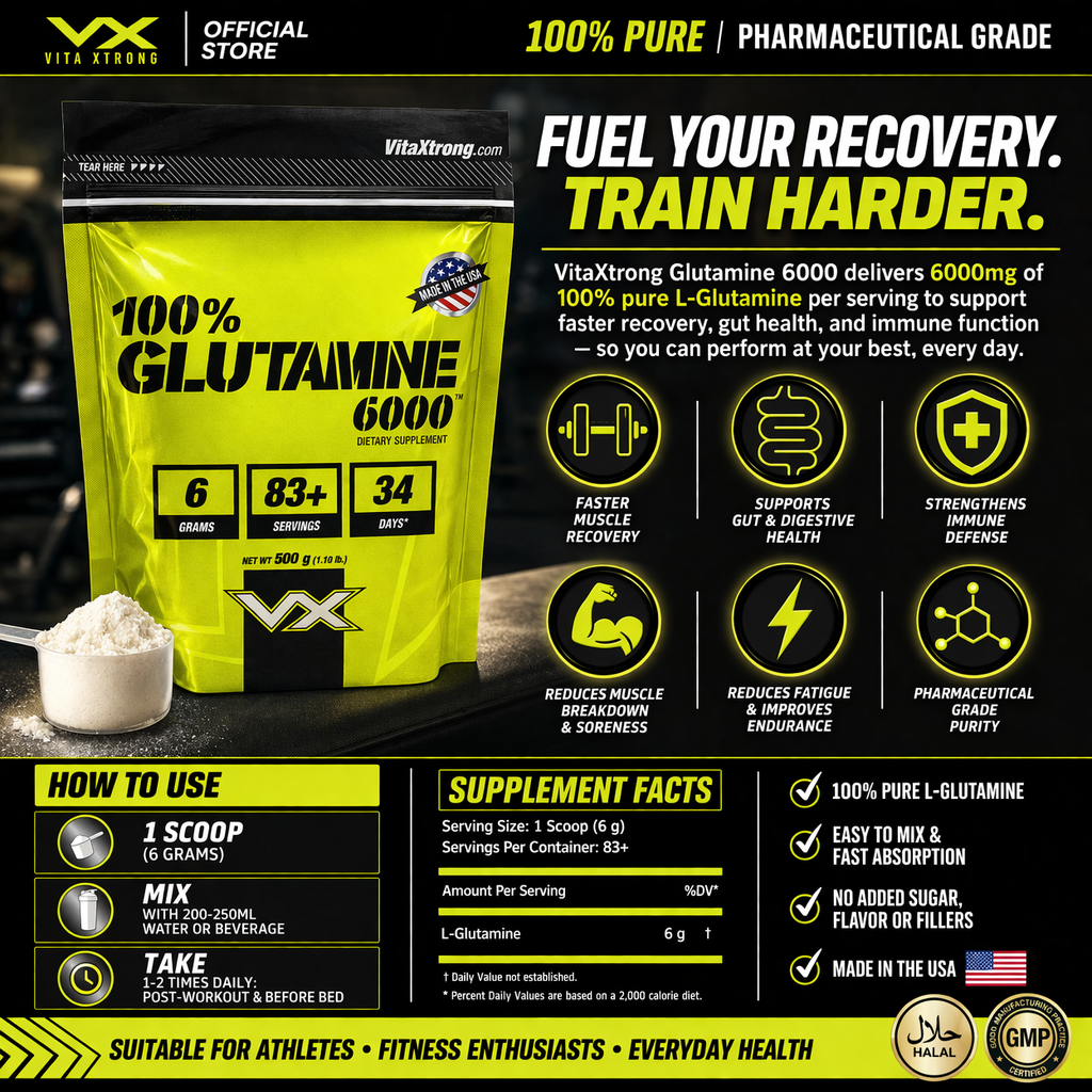 VITAXTRONG 100% Glutamine [300g / 500g / 1kg] – Faster Muscle Recovery, Repair & Immune Boost [VX]_6