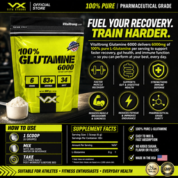 VITAXTRONG 100% Glutamine [300g / 500g / 1kg] – Faster Muscle Recovery, Repair & Immune Boost [VX]