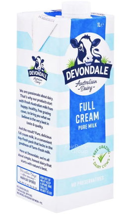 UHT Full Cream Milk - Devondale