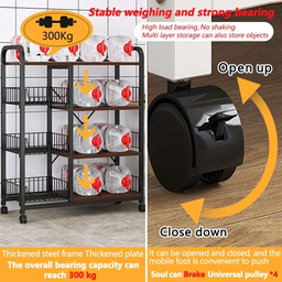 KITCHEN SNACK VEGETABLE TROLLEY RACK  (RAK DAPUR)