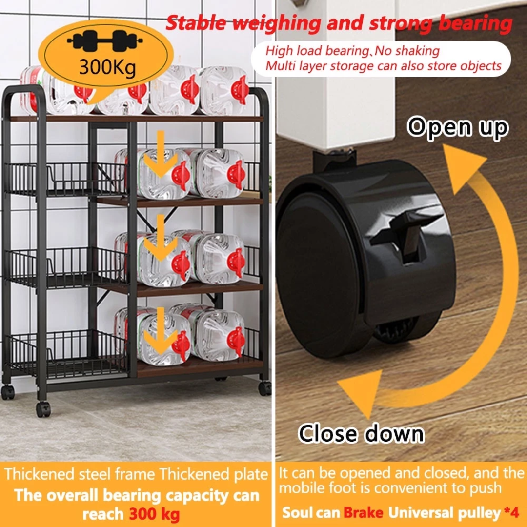 KITCHEN SNACK VEGETABLE TROLLEY RACK  (RAK DAPUR)_2