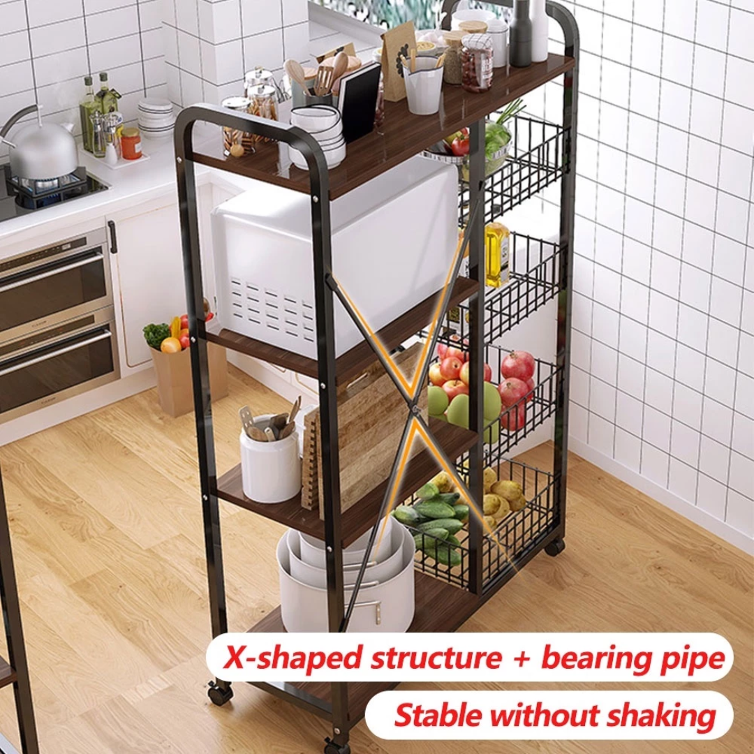 KITCHEN SNACK VEGETABLE TROLLEY RACK  (RAK DAPUR)_3