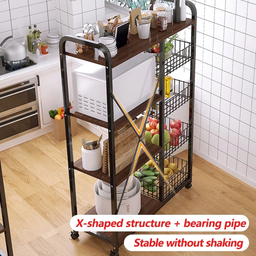 KITCHEN SNACK VEGETABLE TROLLEY RACK  (RAK DAPUR)