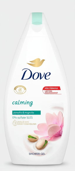 DOVE BATH CALMING PISTACHIO N MAGNOLIA 750ML X 16