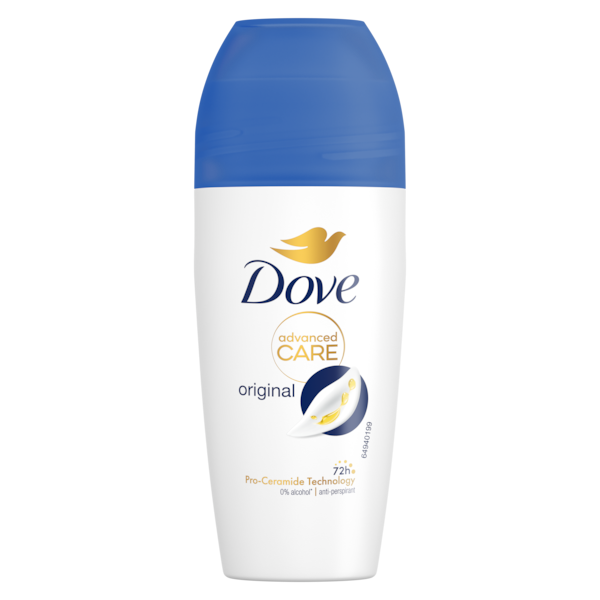 DOVE ROLL ON 50ML ORIGINAL 72HRS 1X6
