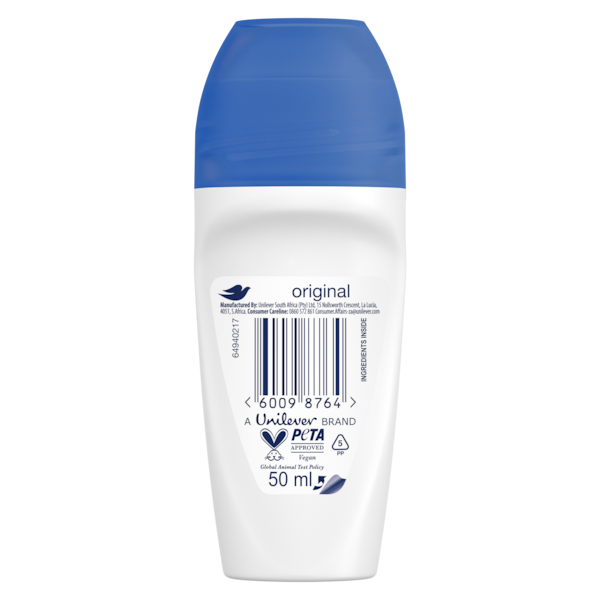 DOVE ROLL ON 50ML ORIGINAL 72HRS 1X6_1