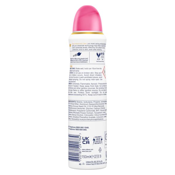 DOVE SPRAY 150ML POMEGRANATE X6_2